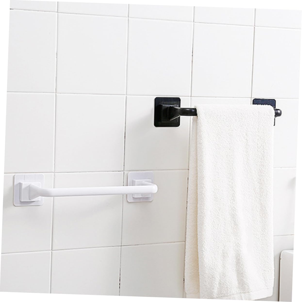 NUOBESTY Plastic Towel Bar Black