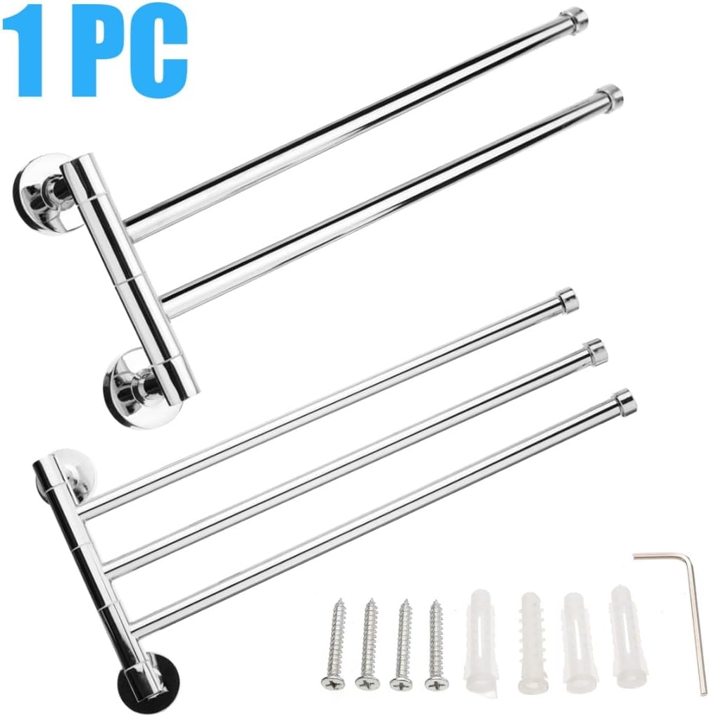 BOCbco 1Pc Stainless Steel Swivel Towel Rail 1