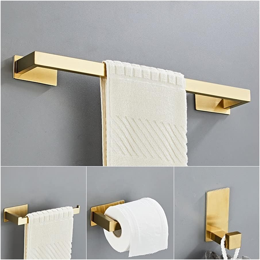 Brushed Gold Towel Rail Rack Set for Bathroom and Kitchen