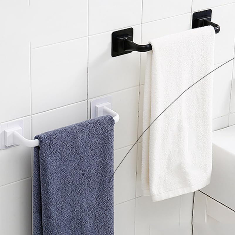 LIFKOME 34cm Plastic Towel Bar - Sturdy Waterproof Easy Install