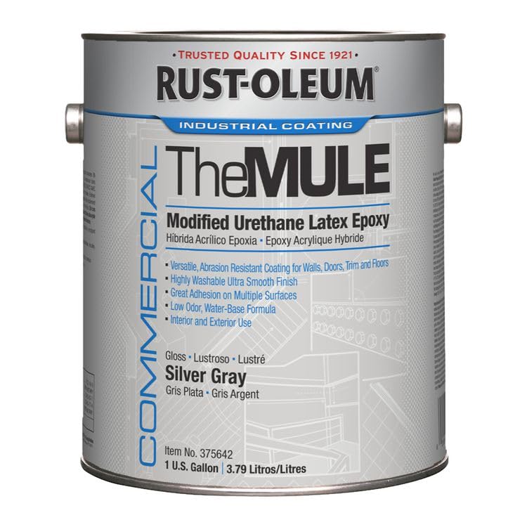 Rust-Oleum Modified Urethane Latex Epoxy 1 Gal Silver Gray Gloss