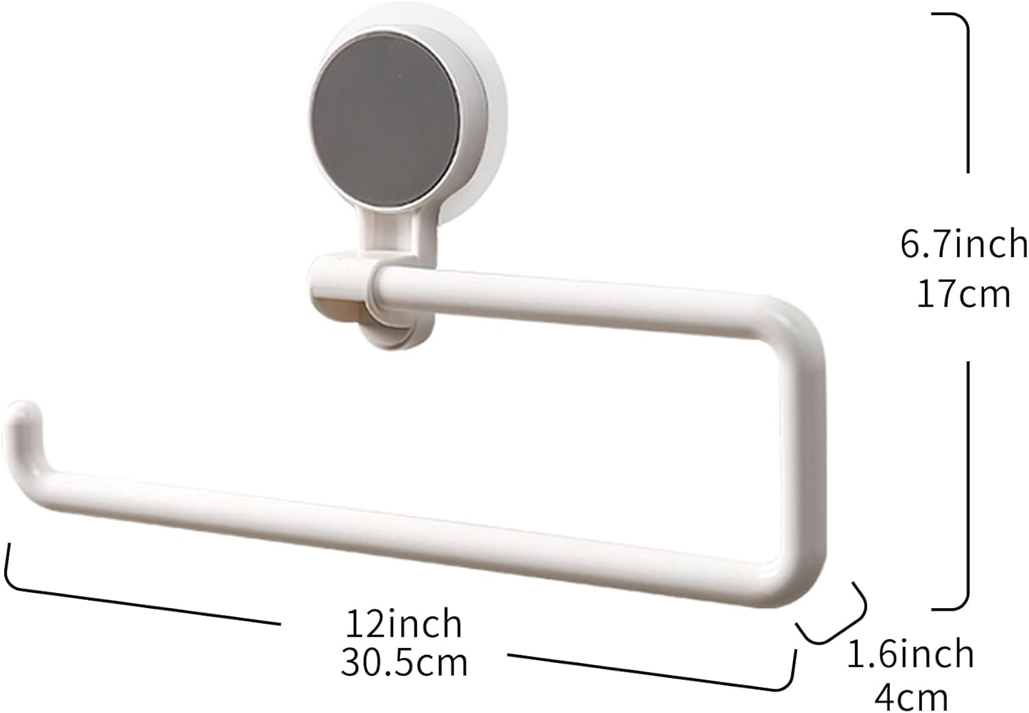 Cetomo Adhesive Towel Bar No Drill Rotatable