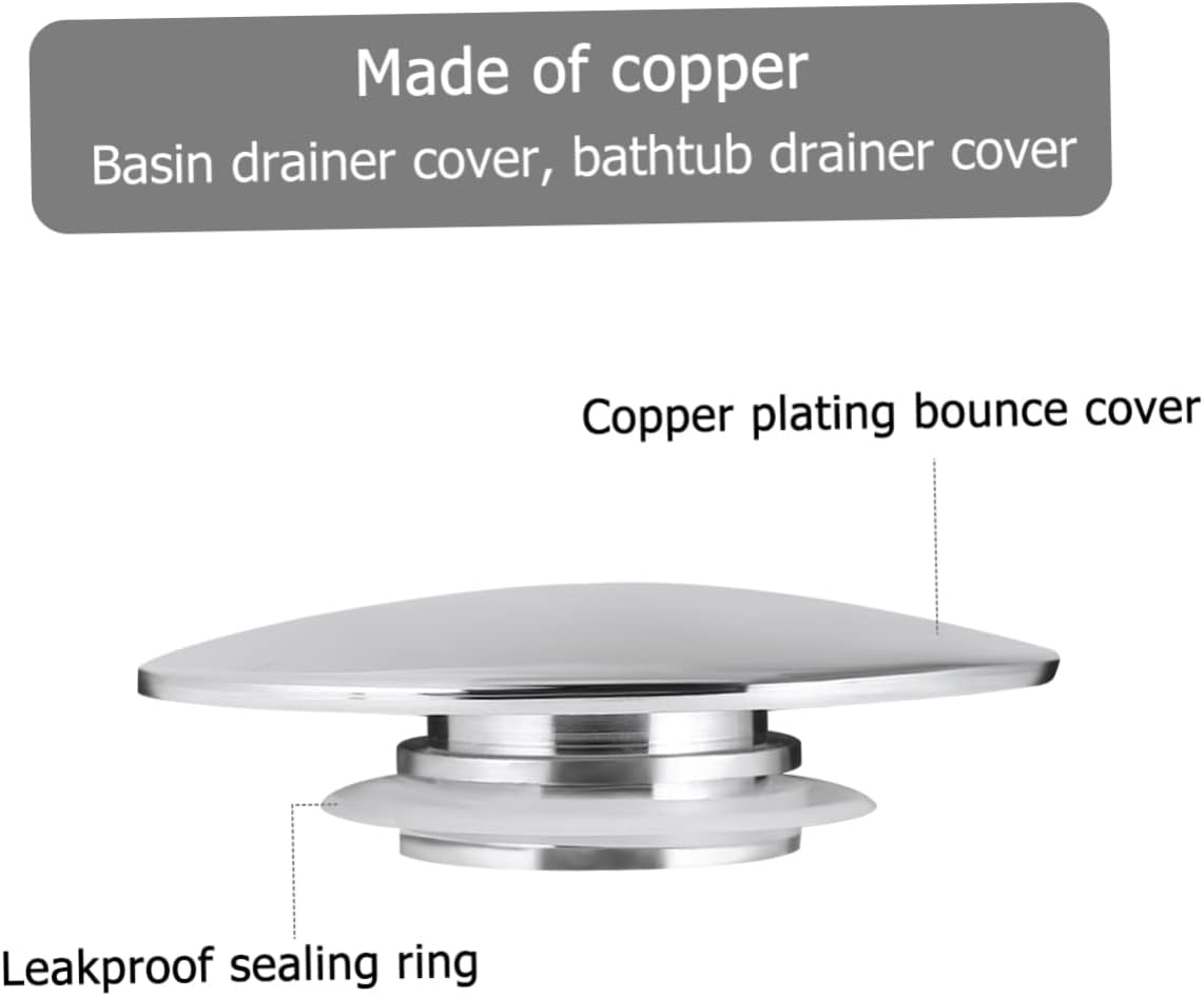 DIYEAH Zinc Alloy Pop Up Drain Cover for Tub and Sink