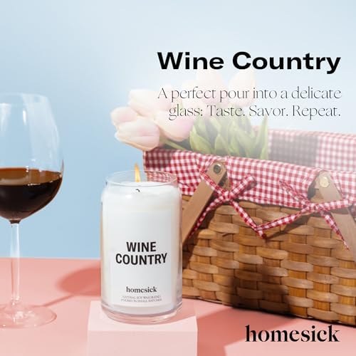 Homesick Wine Country Scented Candle - 1375 oz Soy Wax Jar 1
