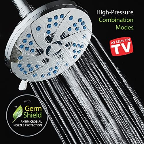 Hotel Spa High Pressure Spiral Rain Shower Head 6 Modes