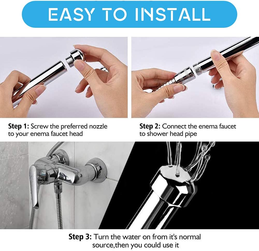 Lovearea Nozzle Clean Shower Head 3 Aluminum Cleaner Set