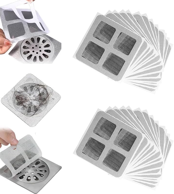 Disposable Hair Drain Stickers 4x4 10PCS for Bathroom and Shower