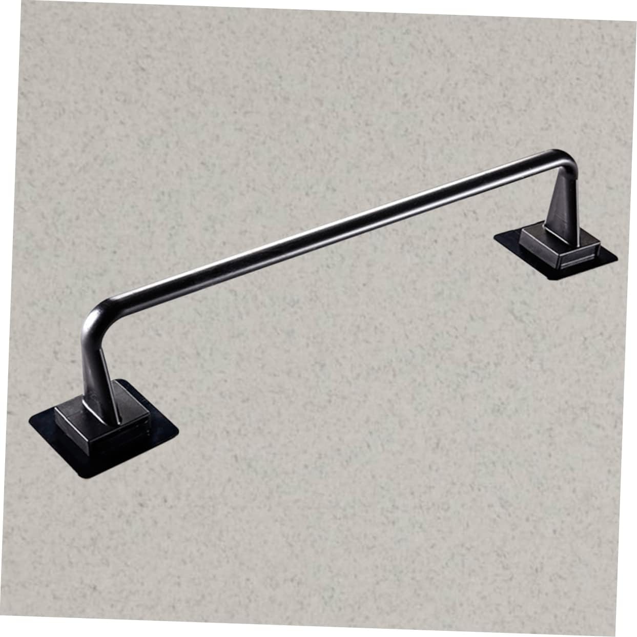 Modern Black Plastic Towel Bar No Drill Holder