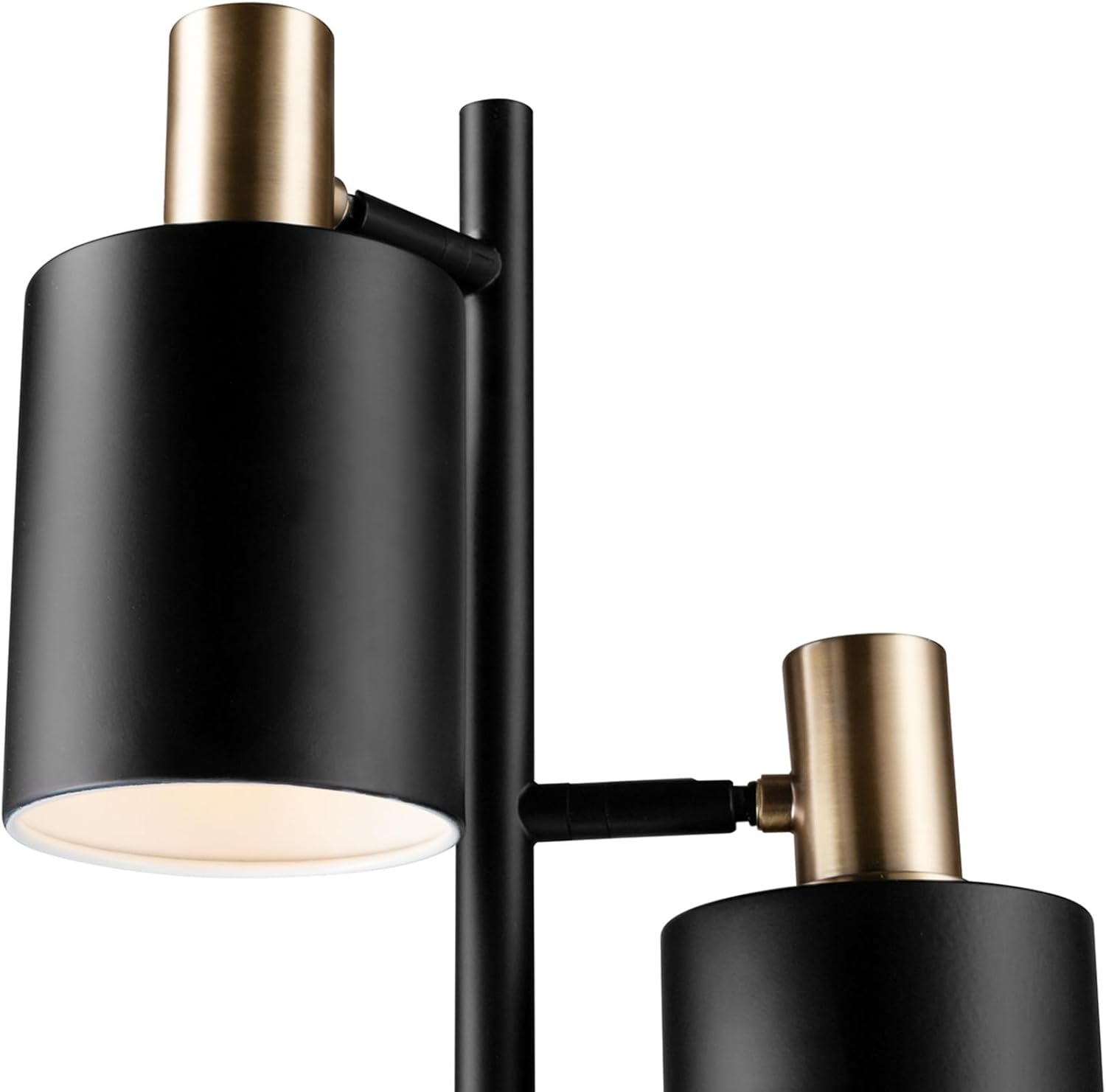 Globe Electric 67354 67 3-Light Track Tree Lamp Matte Black Brass