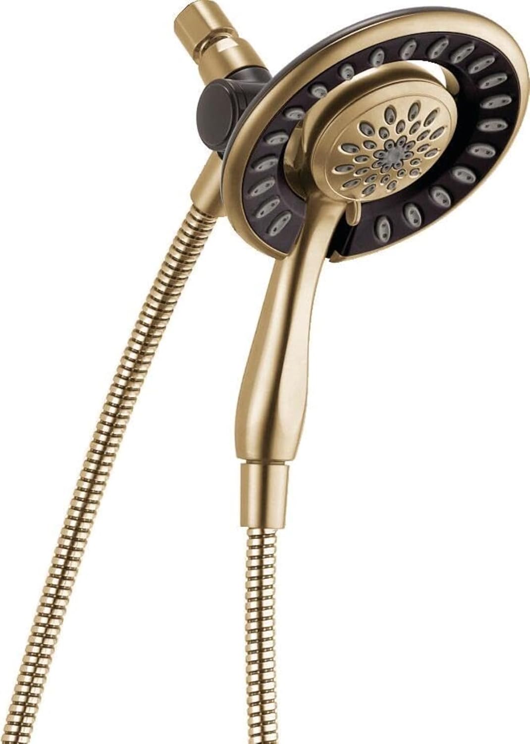 Delta Faucet 2-in-1 Dual Handheld Shower Head with Hose Champagne Bronze