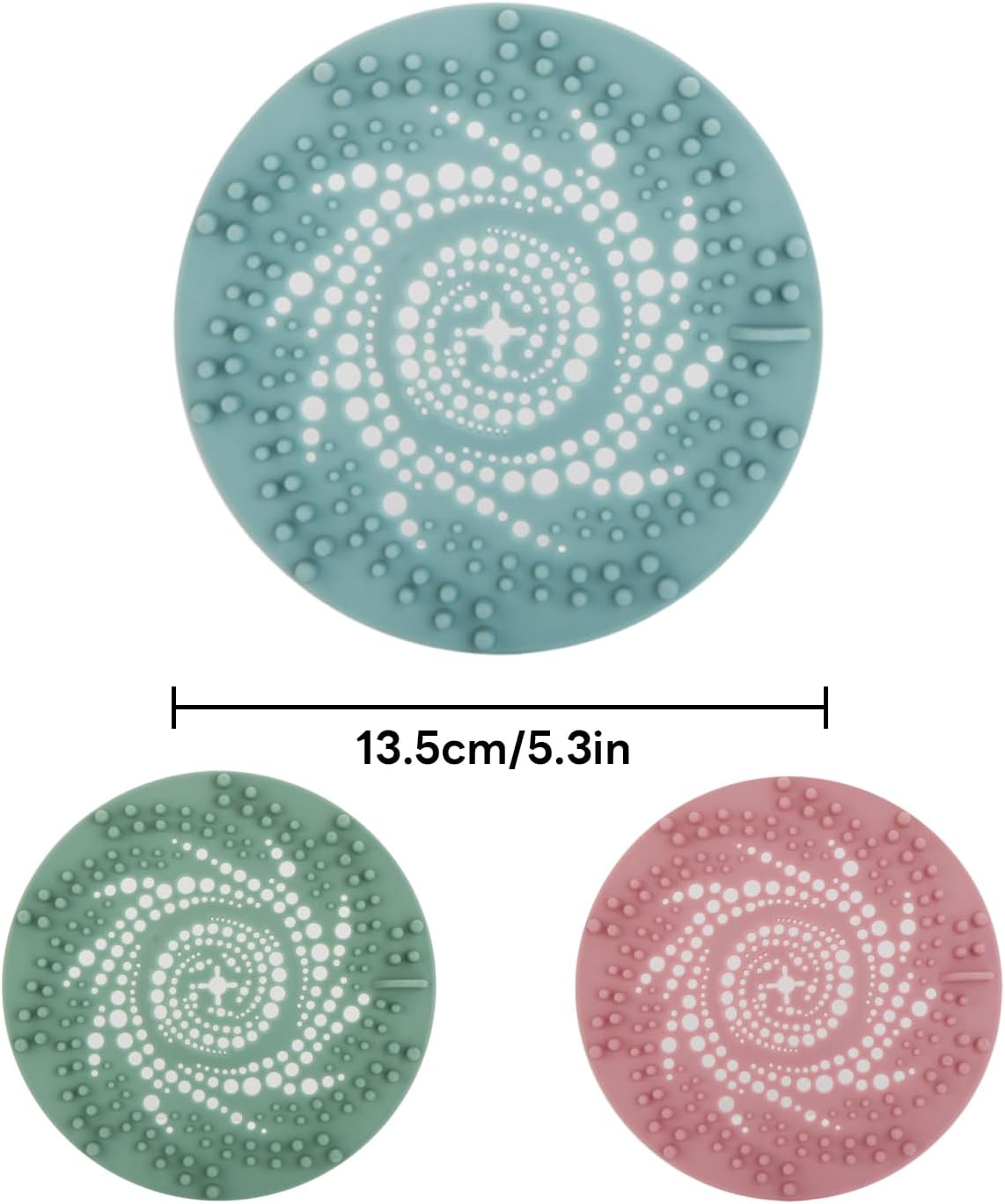 LERAO 3PCS Shower Drain Hair Catcher Set
