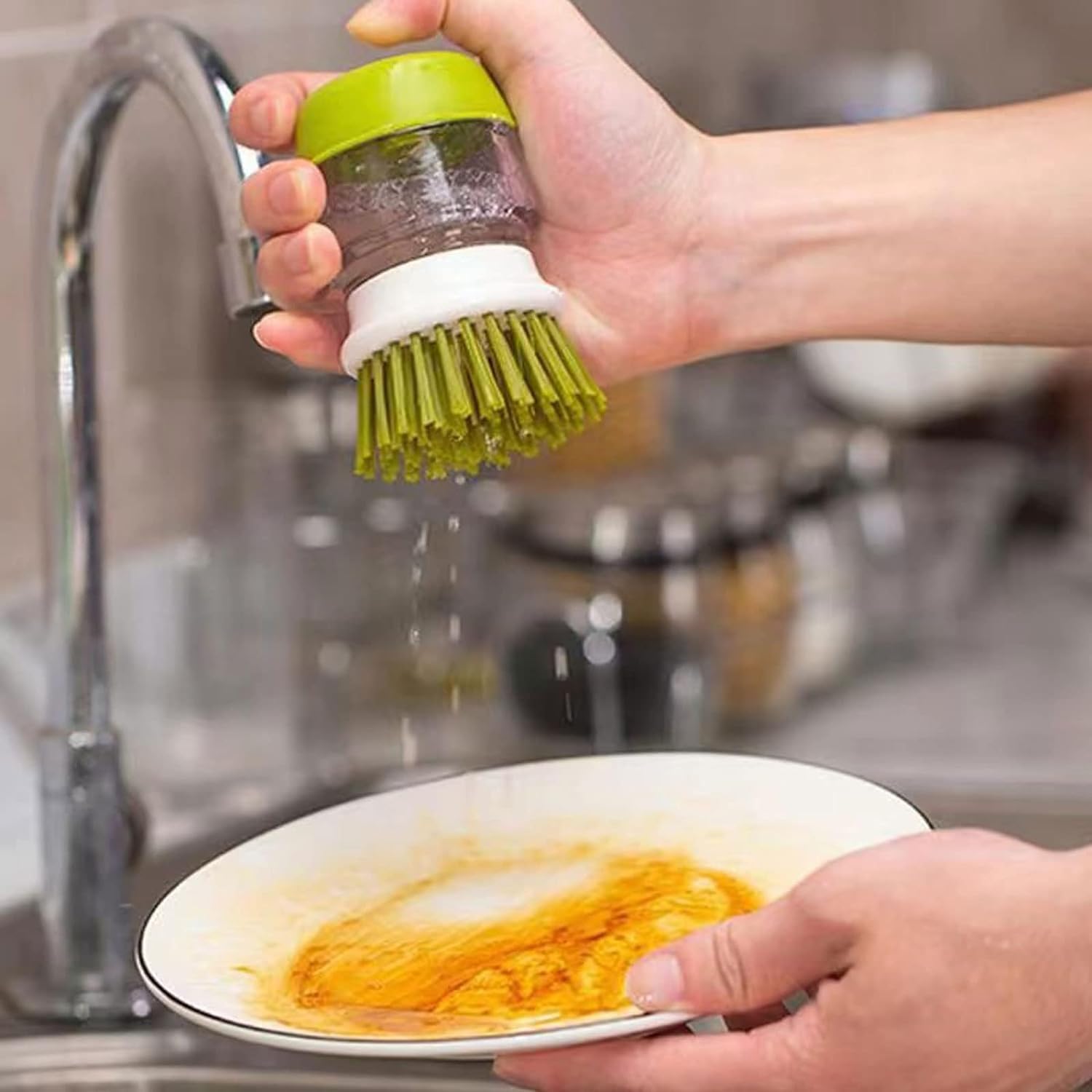 SHANGYINTONG Mushroom Brush with Soap Dispenser