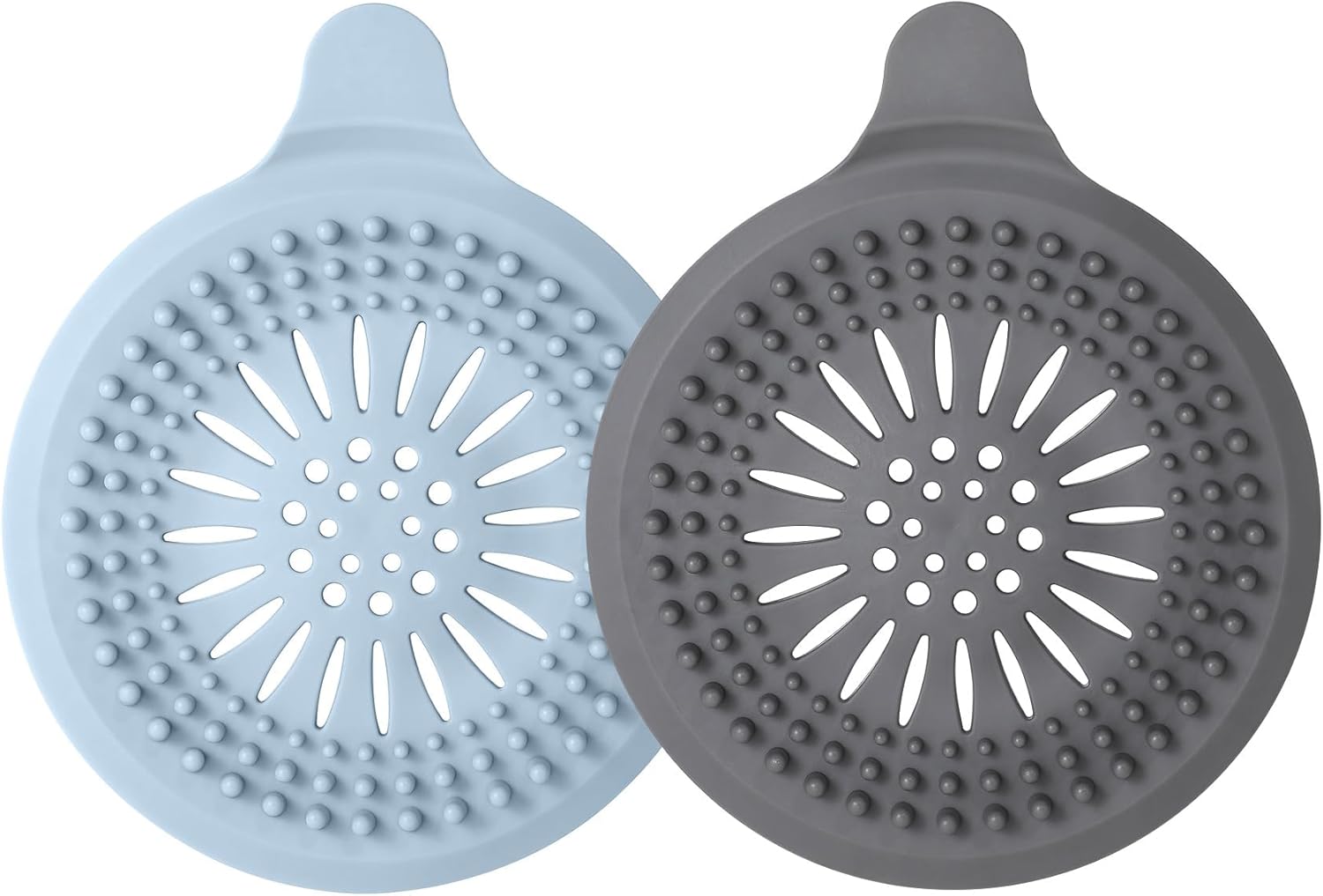 2 Pack Silicone Hair Catcher for Shower and Bathtub