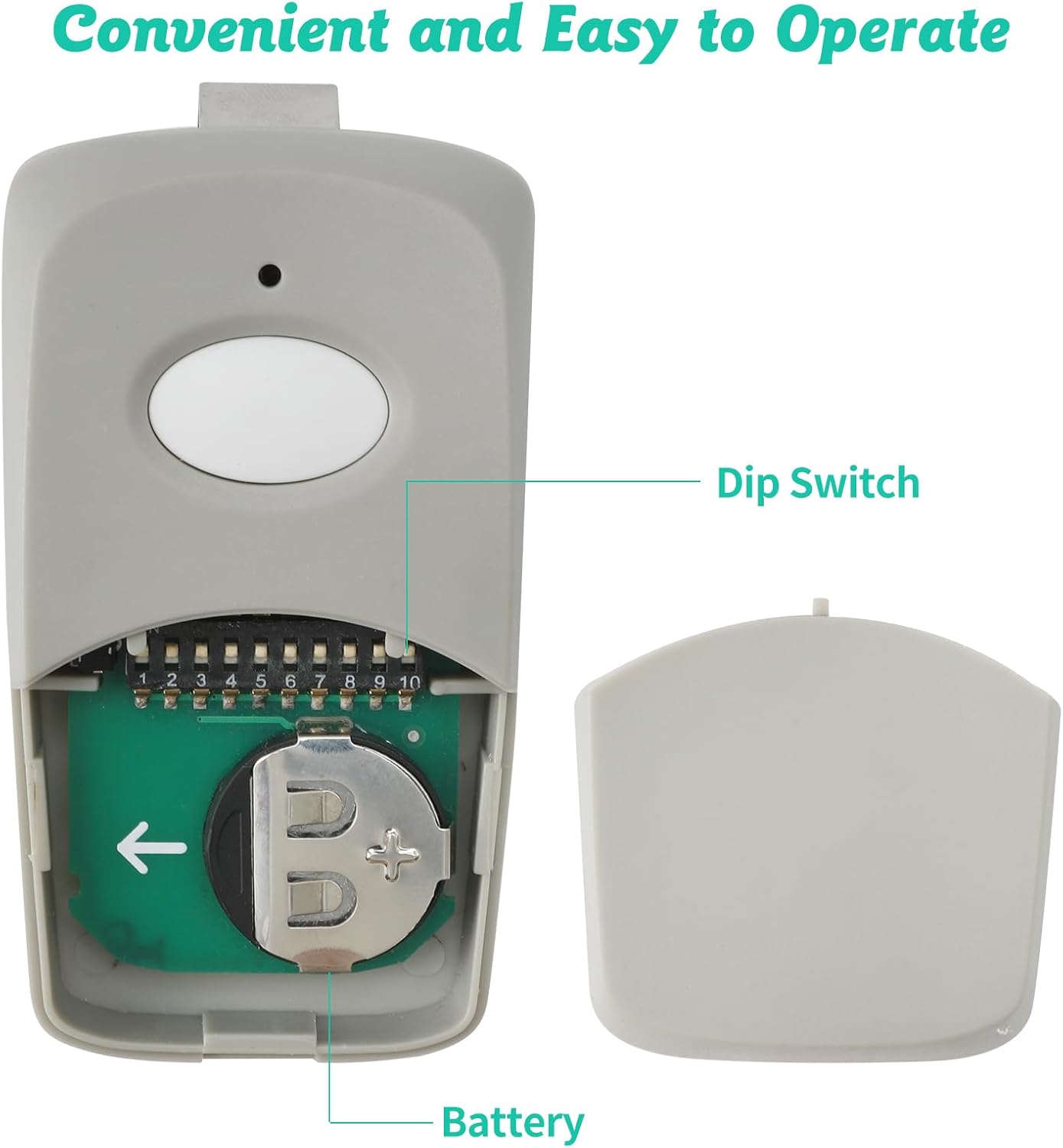 Garage Door Opener Remote Control 2 Pack with 10 Dip Switch