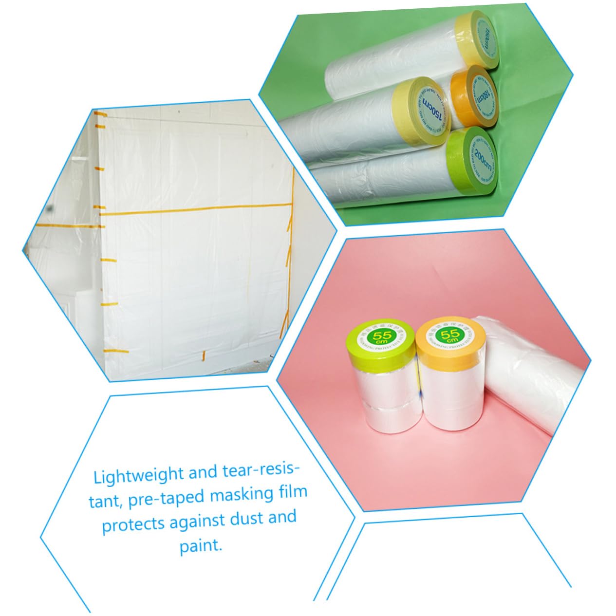 OSALADI 6 Rolls Masking Paper for Paint Protection