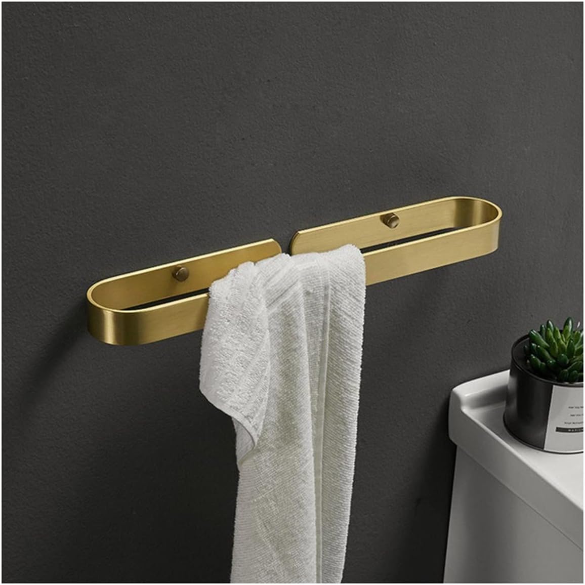 TYZK 30cm Brushed Gold Towel Holder