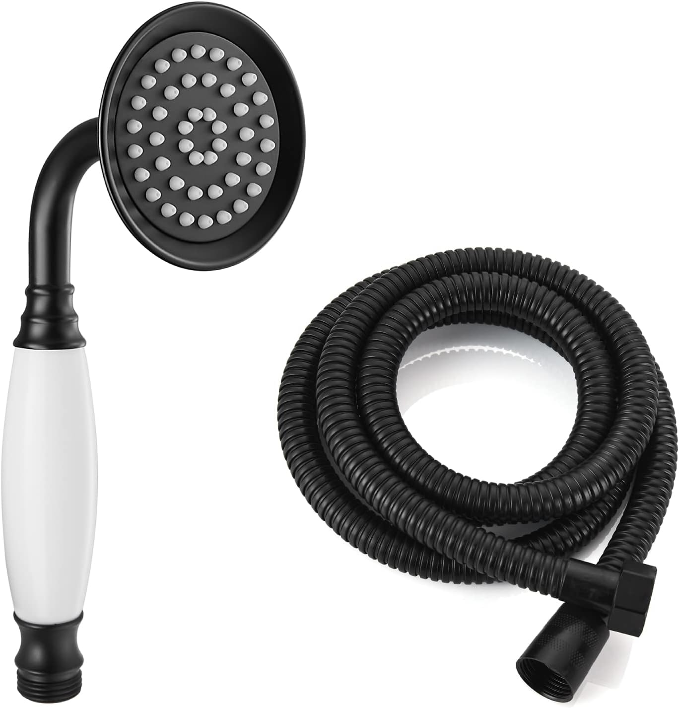 Heyalan Handheld Sprayer Matte Black Brass Showerhead