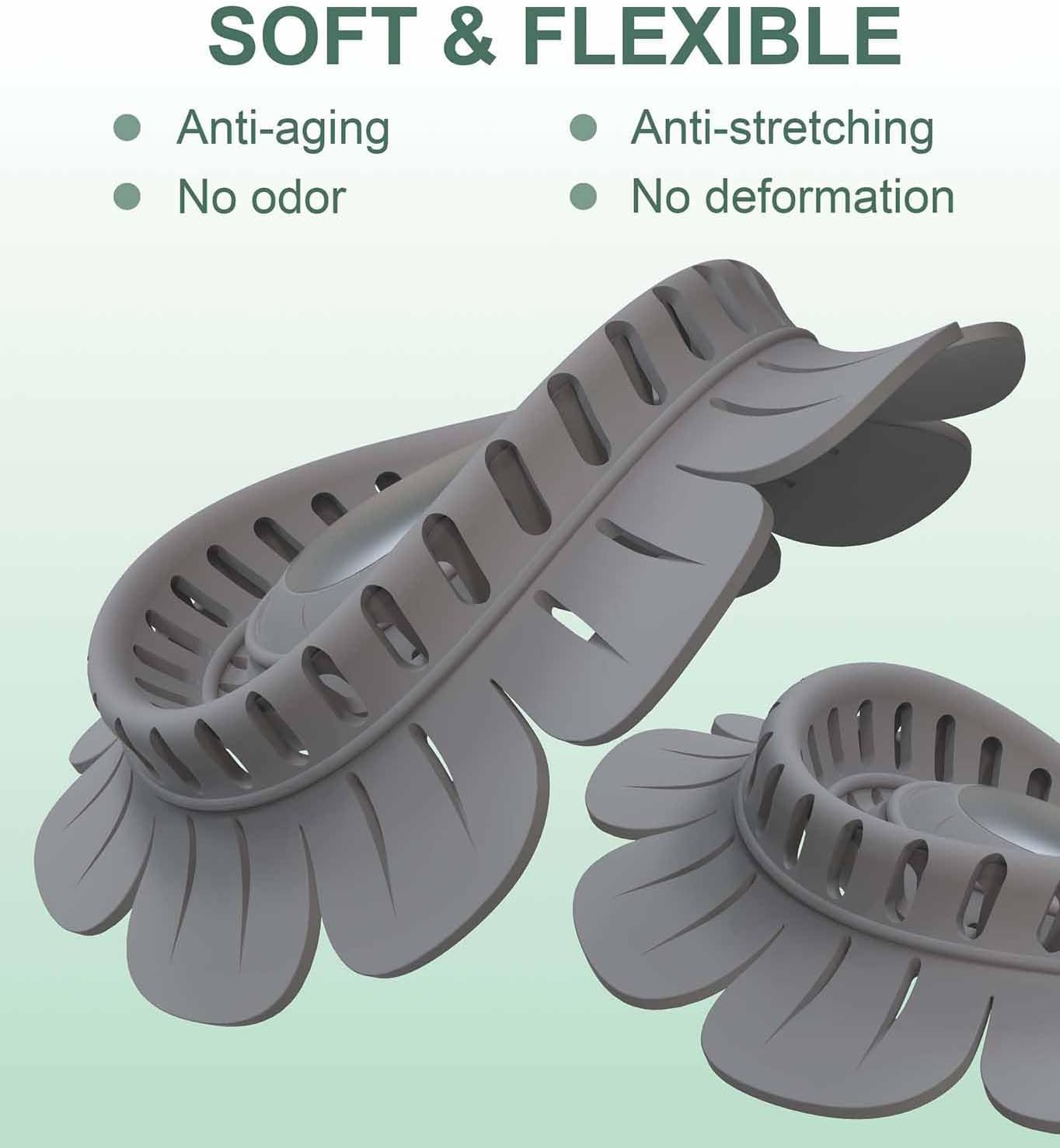 TAPPOP Drain Hair Catcher 2 Pack - Foldable for Shower and Bathtub