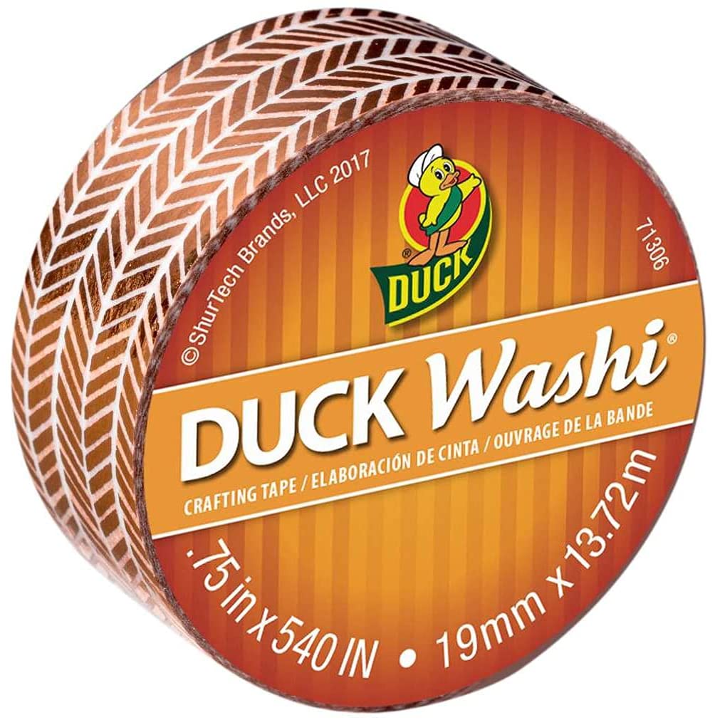 Duck Metallic Silver Washi Crafting Tape 075 in x 15 yd 1