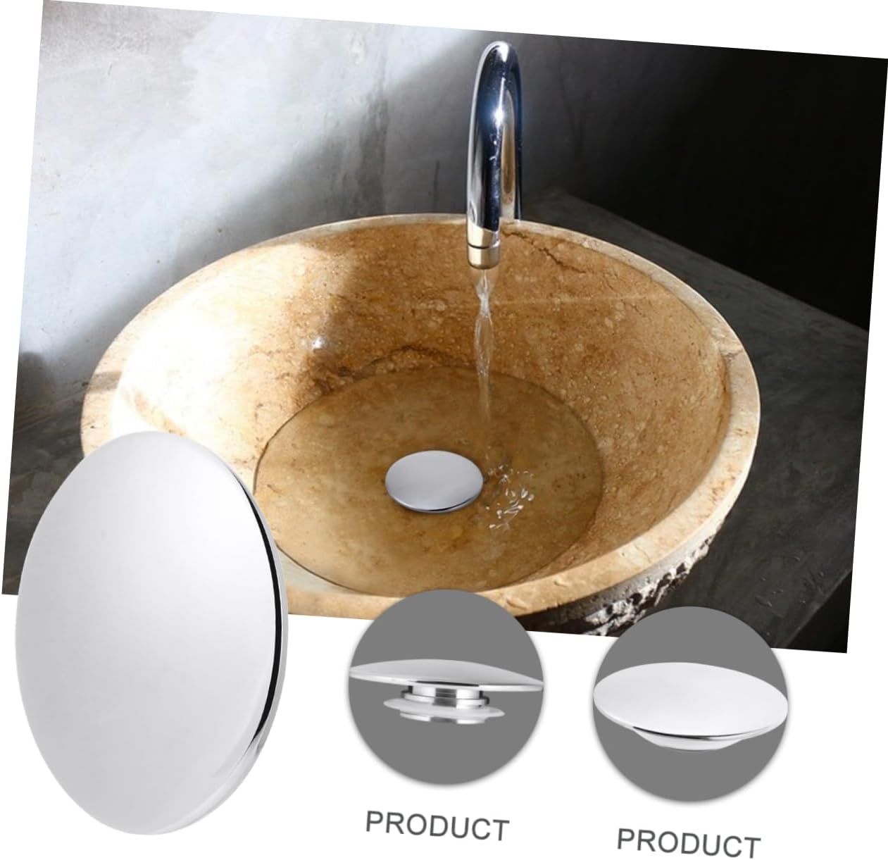 DIYEAH Zinc Alloy Pop Up Drain Cover for Tub and Sink