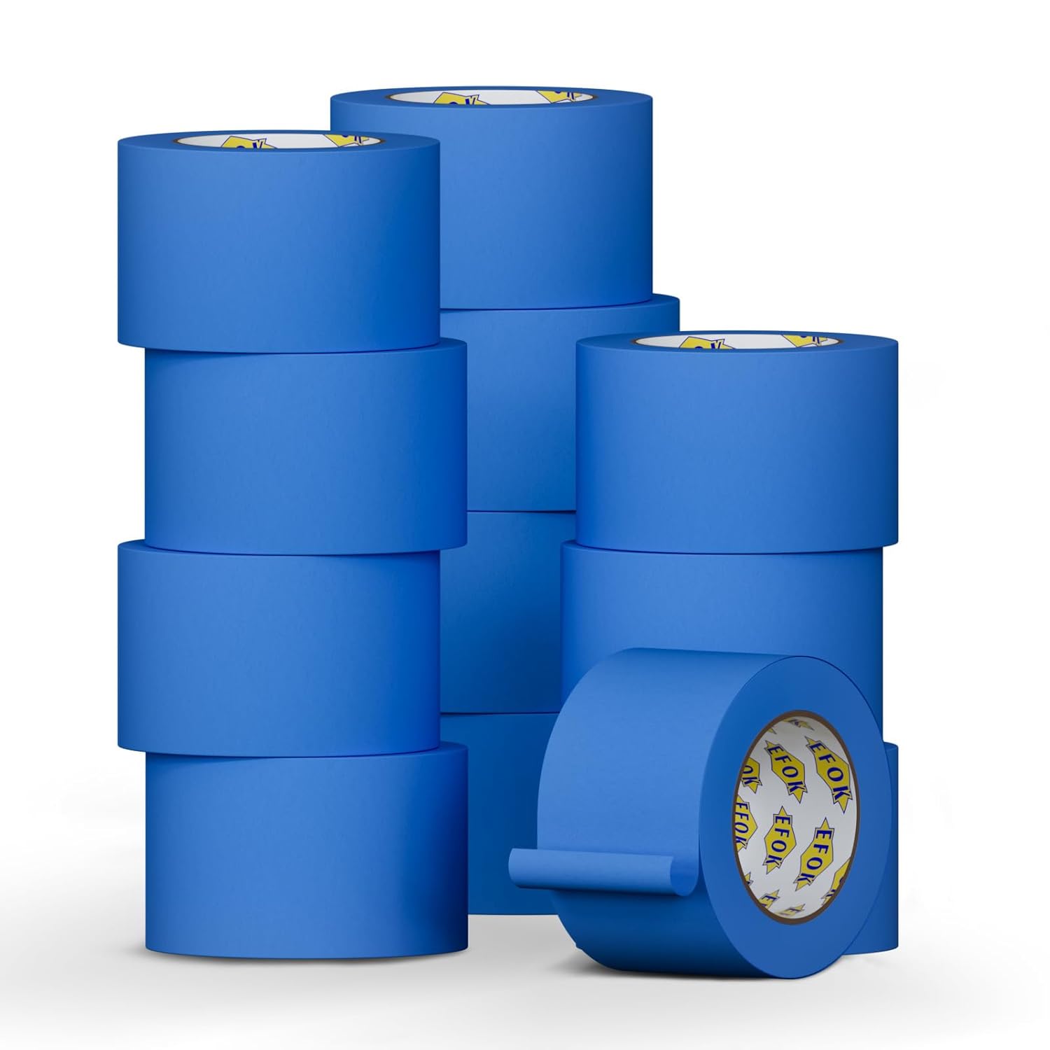 EFOK 12 Rolls Blue Painters Tape 3 Inch Wide