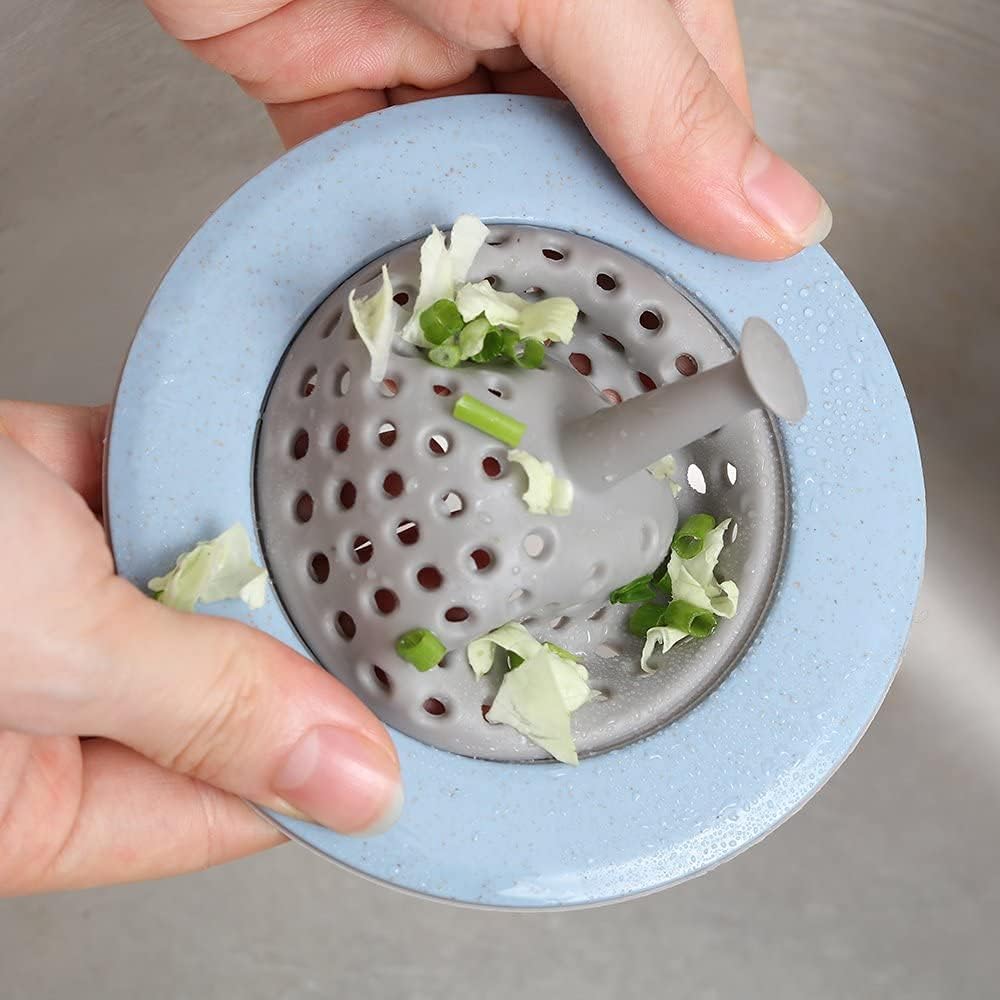 4 PCS Silicone Kitchen Sink Strainer 45 Wide Rim