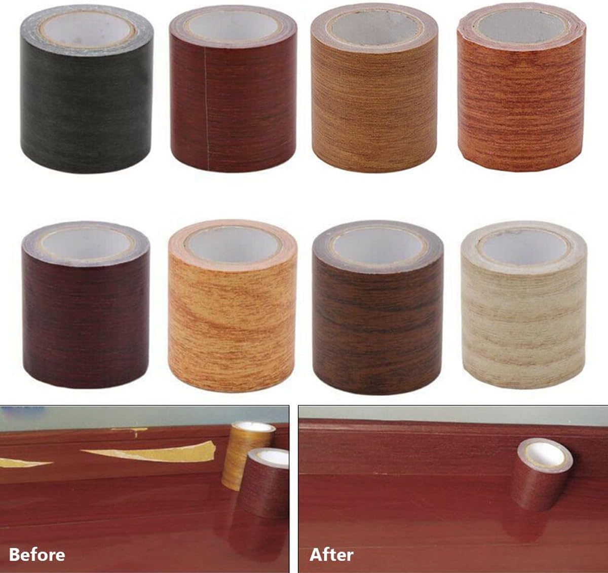 ECYC Realistic Wood Grain Repair Tape 315x187 Inch