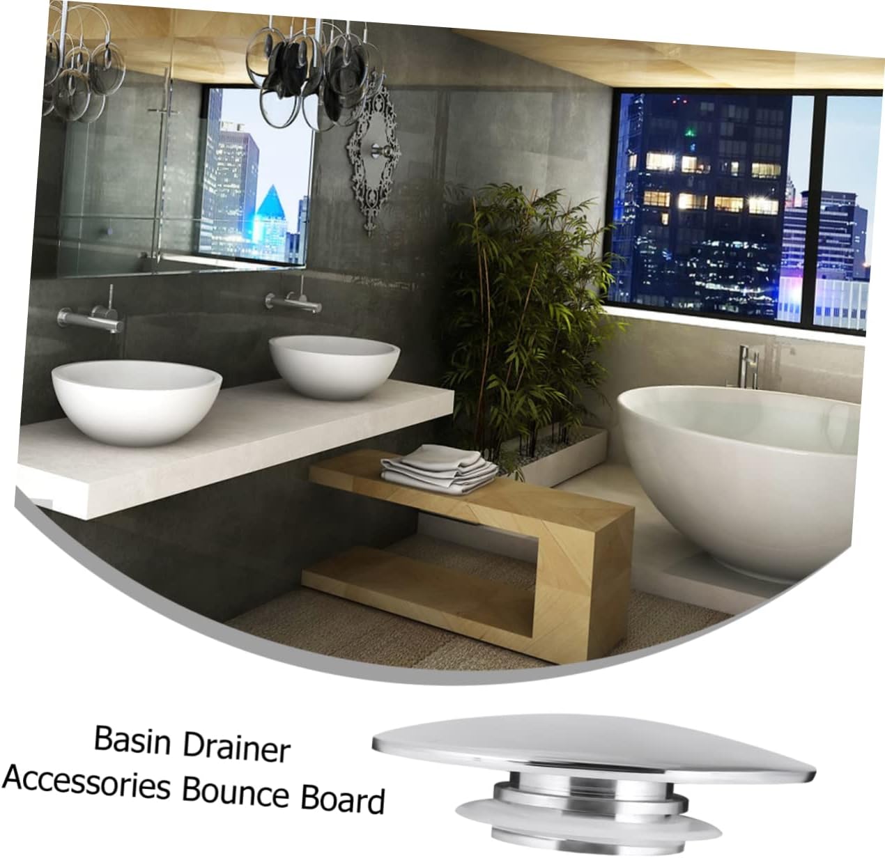 DIYEAH Zinc Alloy Pop Up Drain Cover for Tub and Sink