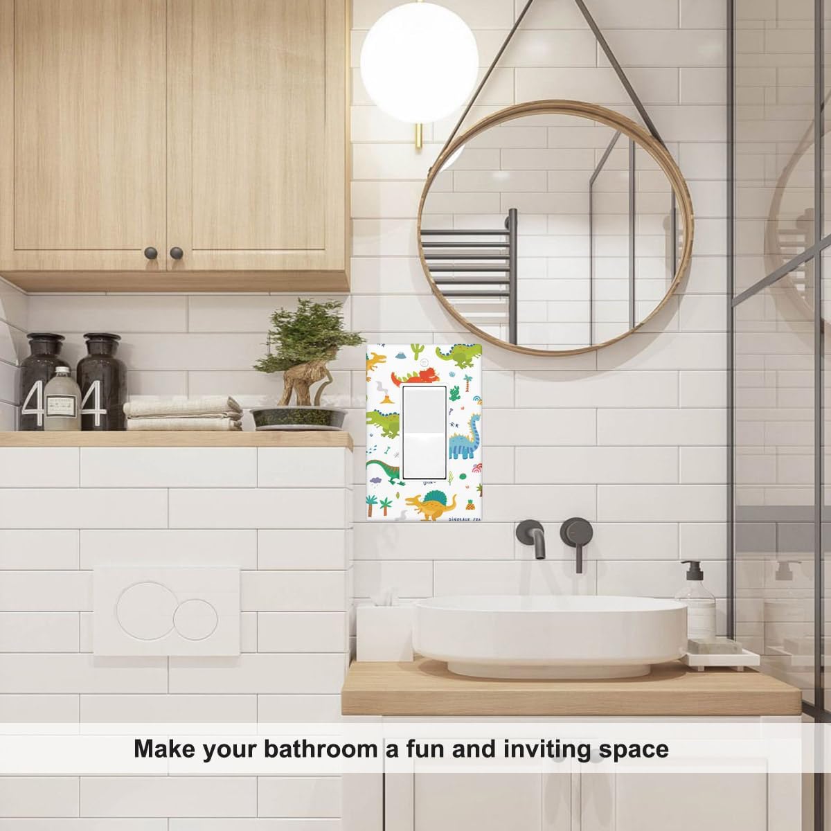 Dinosaur Rocker Light Switch Cover Plate 1 Gang
