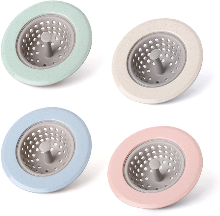 4 PCS Silicone Kitchen Sink Strainer 45 Wide Rim