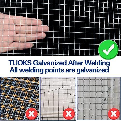 TUOKS Hardware Cloth 12 Inch 24 x 50 Galvanized Wire Mesh Roll 1