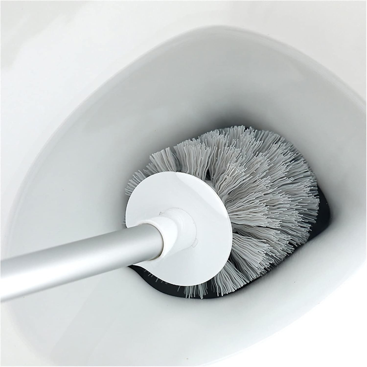KIZQYN Toilet Brush Set with Soft Hair and Long Handle