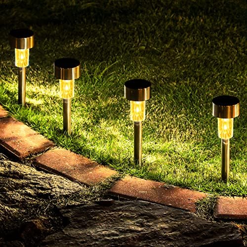 GIGALUMI 16 Pack Solar Path Lights Outdoor