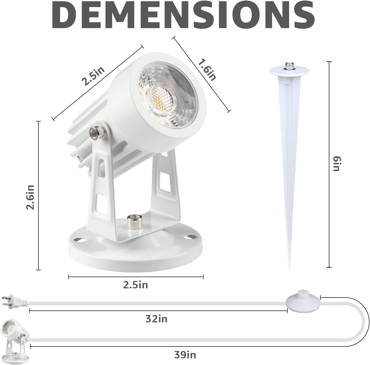 SUNVIE 2 Pack LED Spot Lights for Indoor Plants