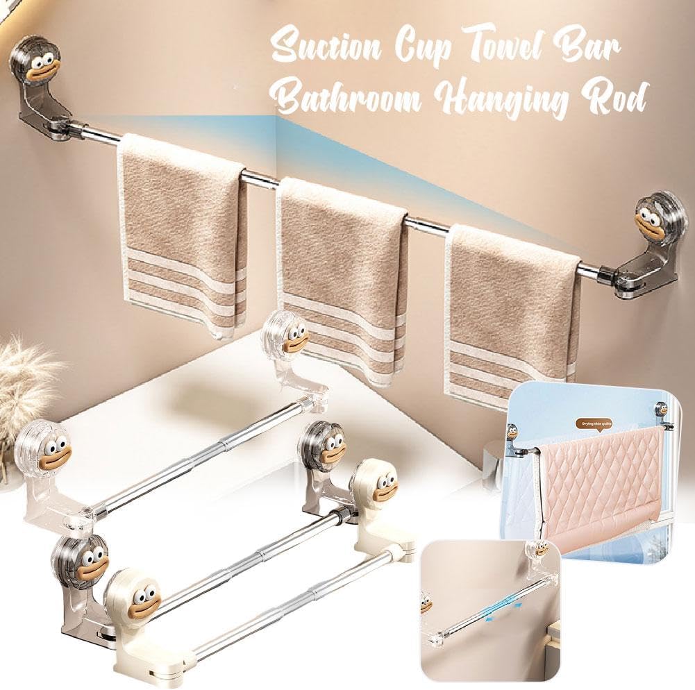 Adjustable Suction Cup Towel Holder for Shower Door No Drilling