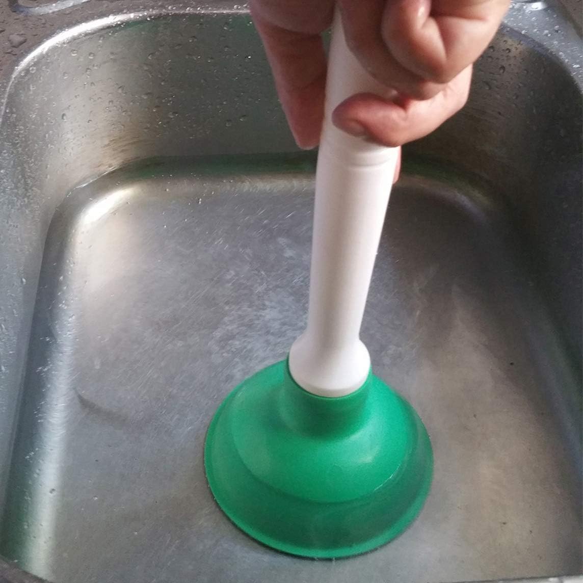 Coralpearl Drain Plunger 4 Inch Compact Unclogger Green
