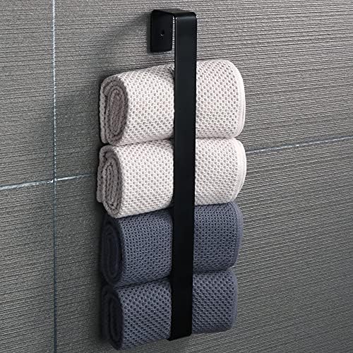 BOCbco 40Cm Towel Rail Black White Wall Mount 1