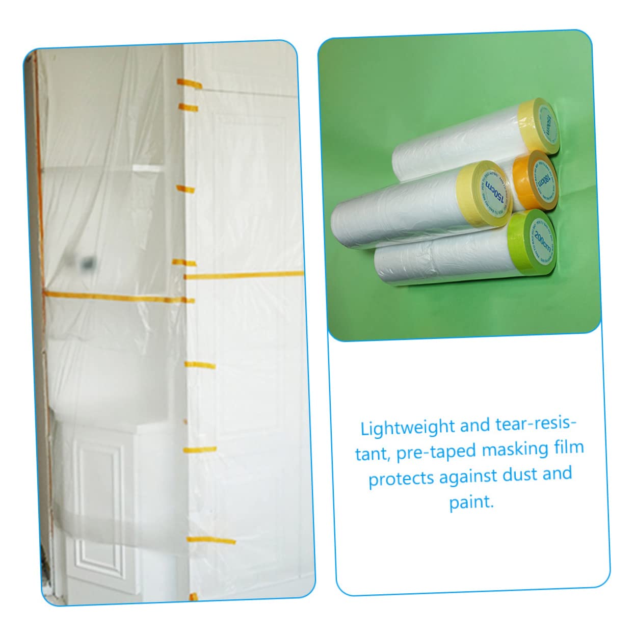 OSALADI 6 Rolls Masking Paper for Paint Protection