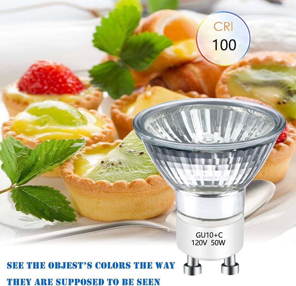 BOGAO GU10 Halogen Bulb 50W 2800K Warm White Pack of 6 1