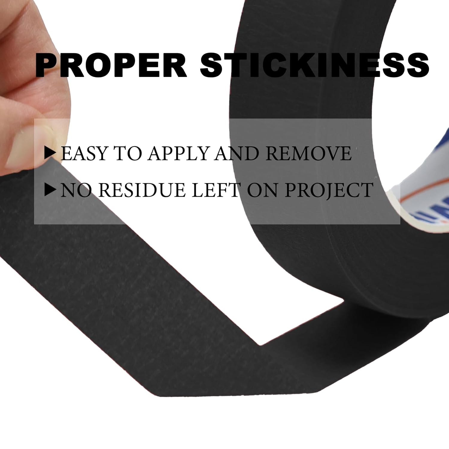 KIWIHUB 4 Pack Black Painters Tape for Home Office School DIY
