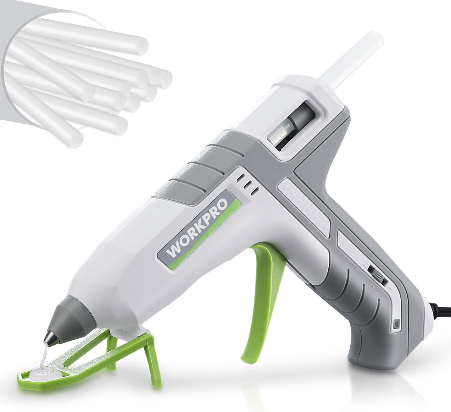 WORKPRO Dual Temp Hot Glue Gun with 10 Sticks - 60100W