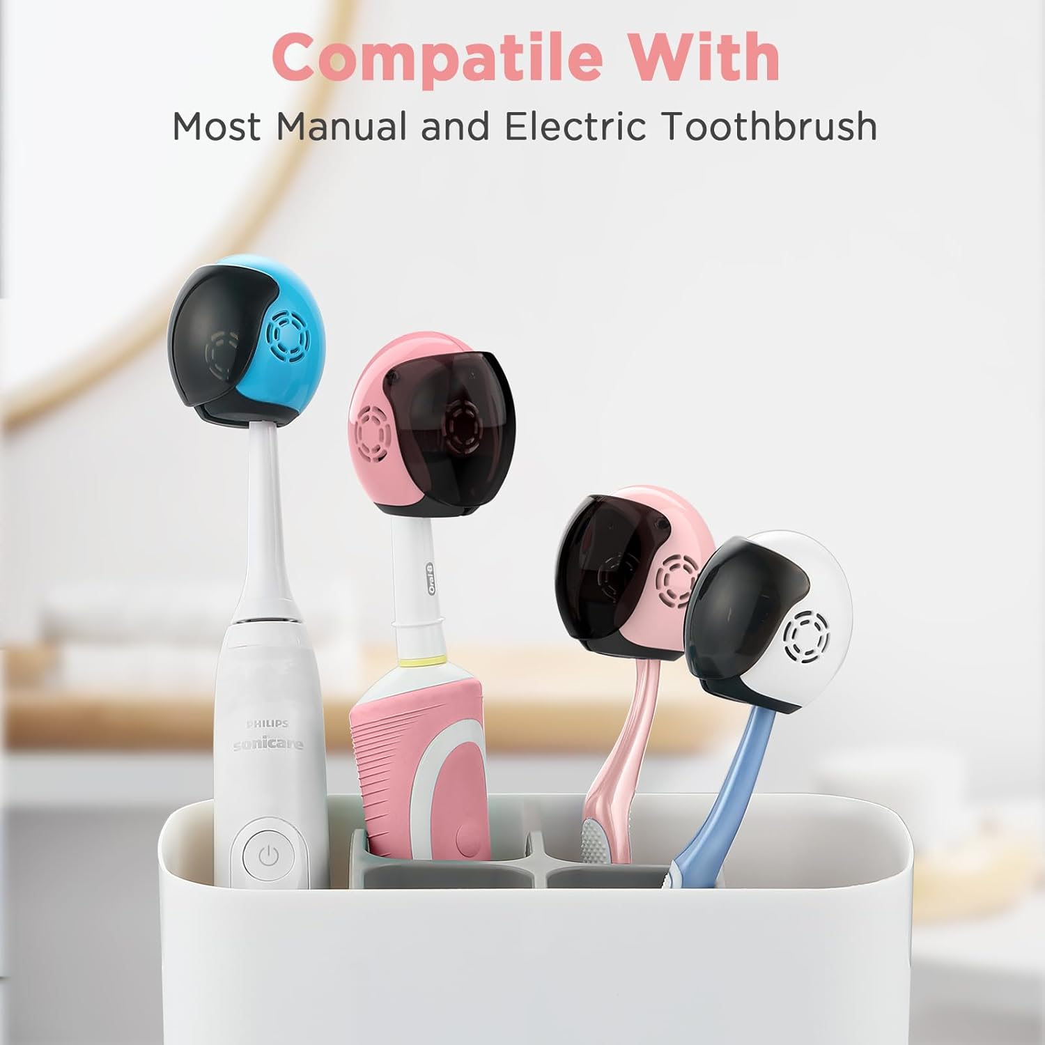 Frekare Helmet Toothbrush Covers 4 Pack
