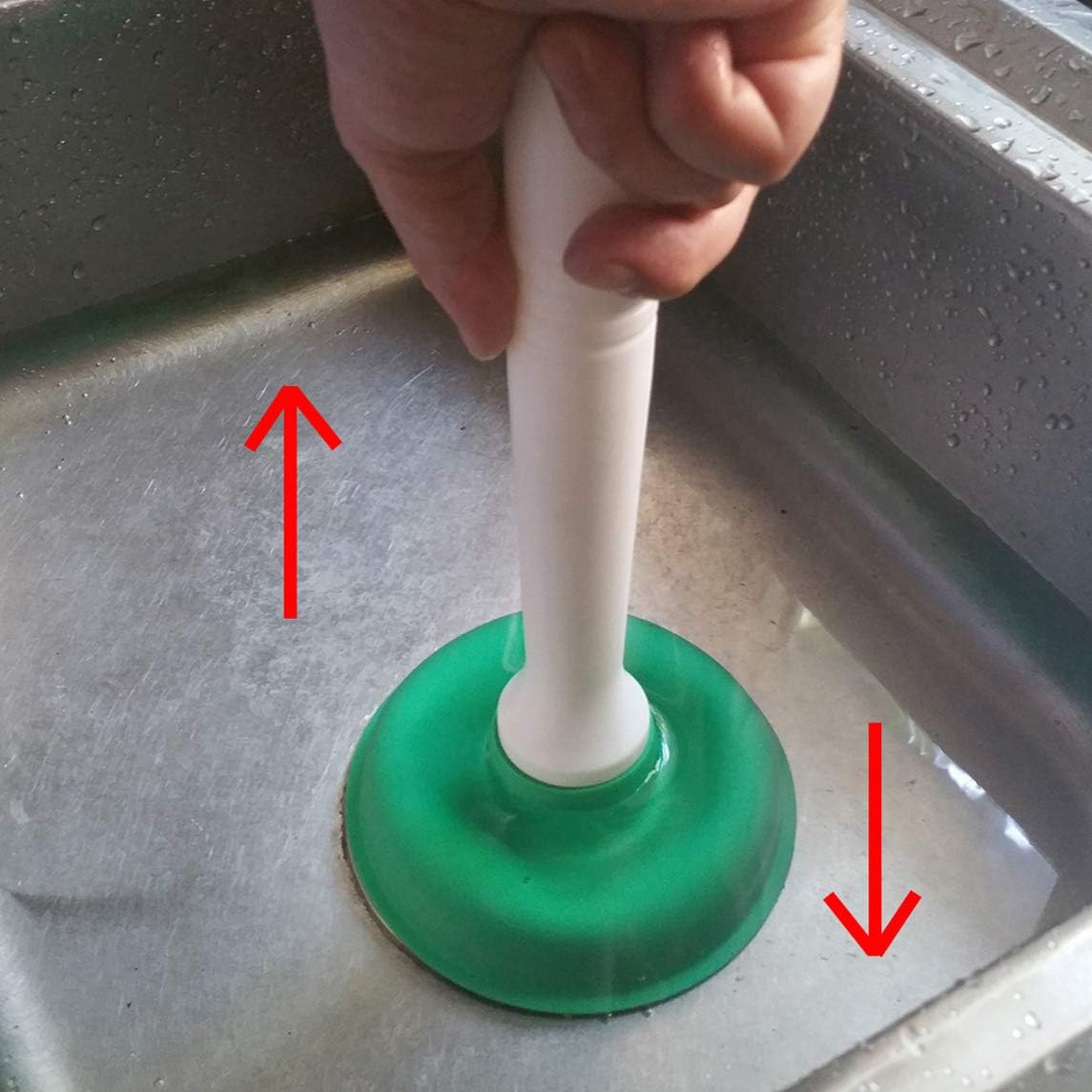 Coralpearl Drain Plunger 4 Inch Compact Unclogger Green