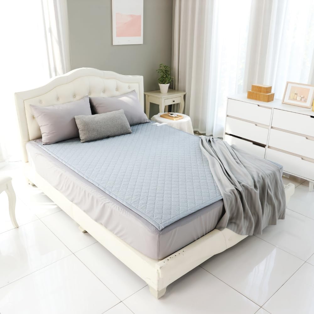 ILWOUL Heated Mattress Pad with 5 Heat Settings and Dual-Zone Control