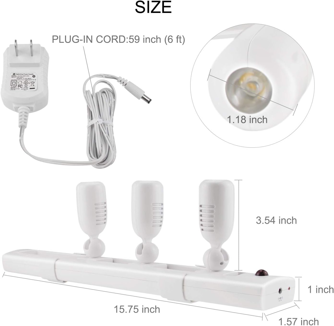 BIGLIGHT Dimmable LED Track Light with Remote Control