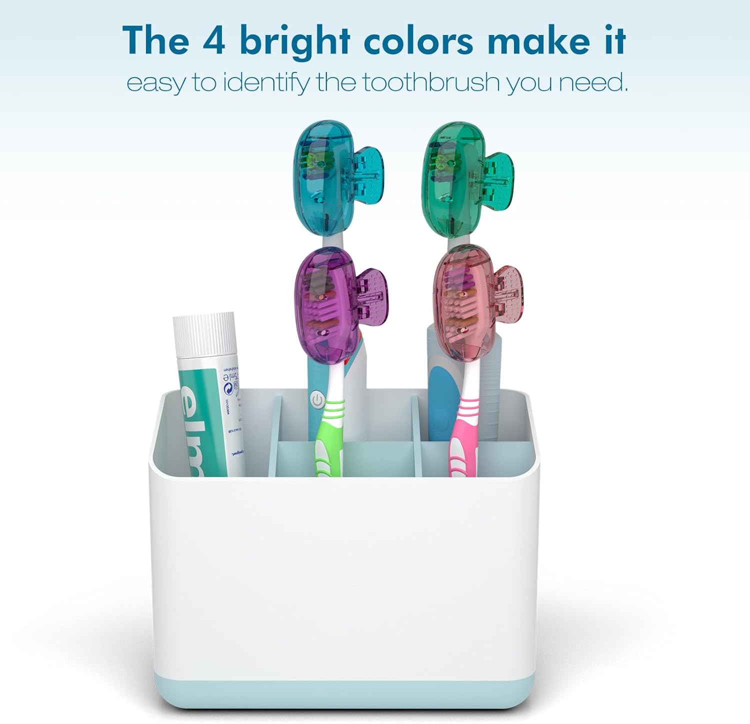 Nincha 4-Pack Multicolor Toothbrush Covers