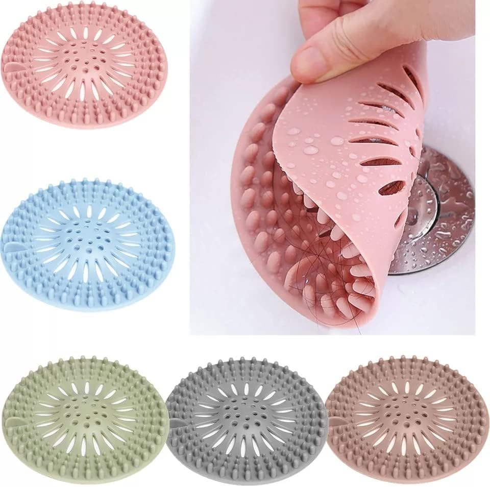 Durable Silicone Hair Stopper Drain Cover 5 Pack