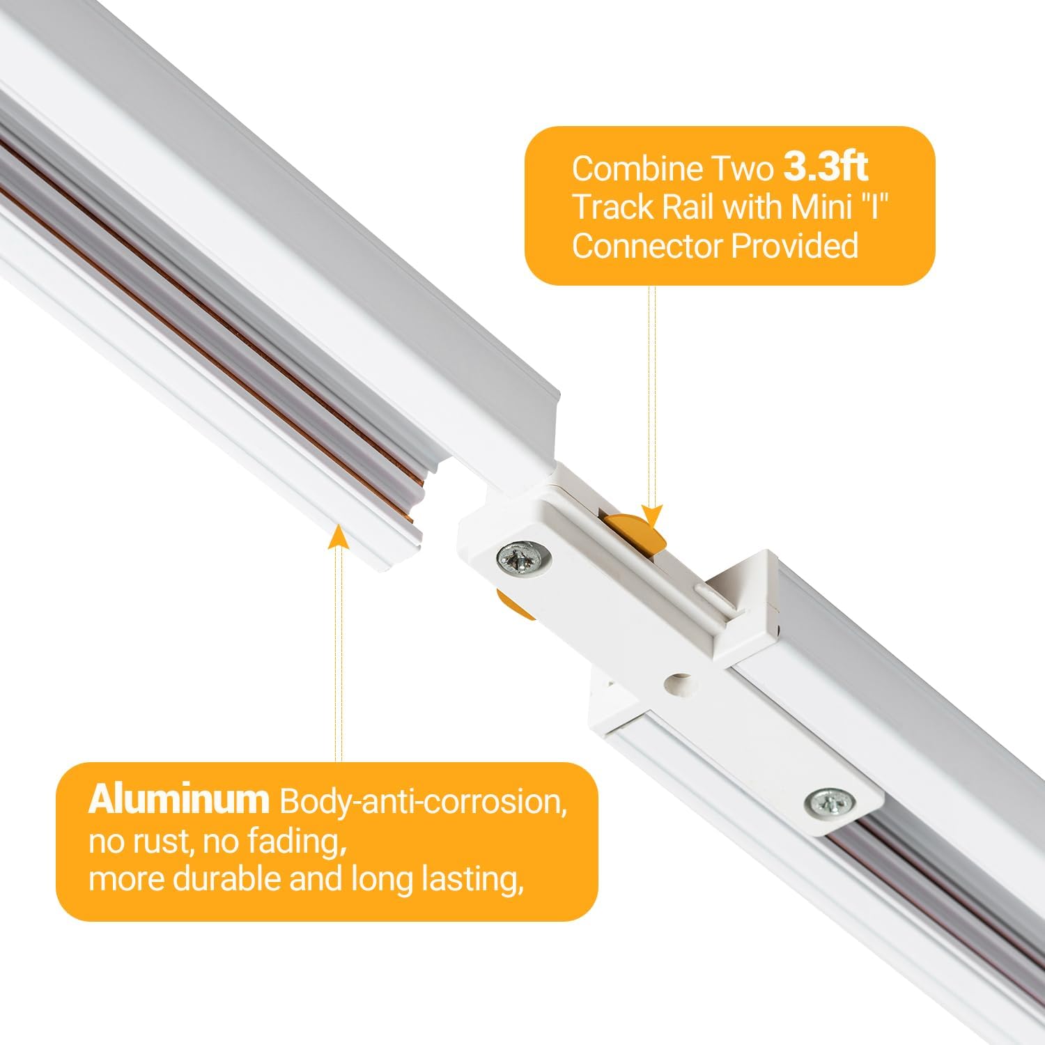 VANoopee H Track Lighting Rails Kit 66FT White 1