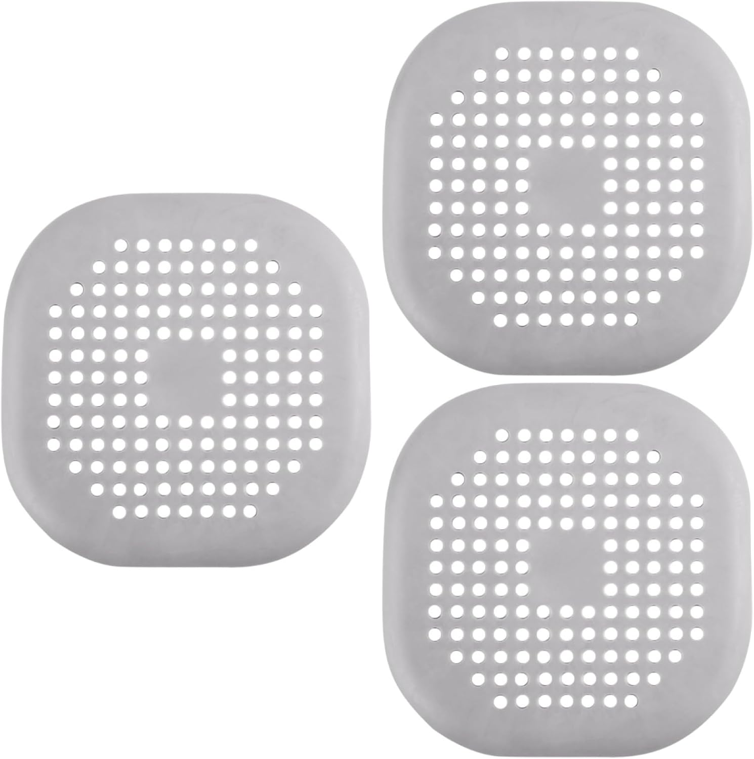 Uonlytech 3pcs Silicone Drain Cover with Suction Cup