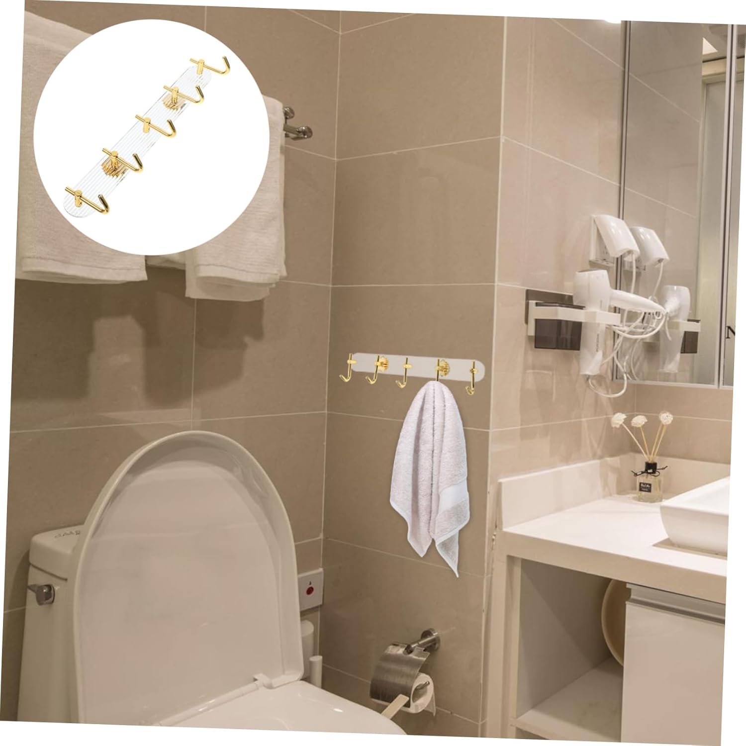 Sturdy Adhesive Wall Hook for Mops and Brooms